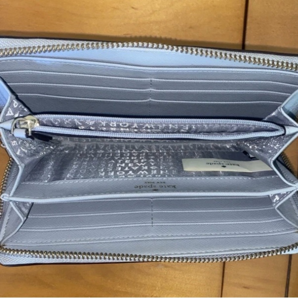 Kate Spade Light Gray Wallet with Silver Accents - Picture 4 of 7